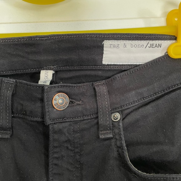 rag & bone | black high-rise skinny ankle jeans | size 27 (hemmed) - Picture 4 of 4